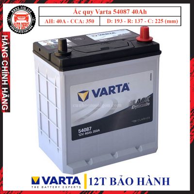 Ắc quy Varta 54087 40ah chính hãng giá rẻ tại cuuhootosaigon