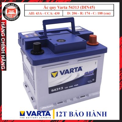 ắc quy varta 54313 chín hãng giá tốt