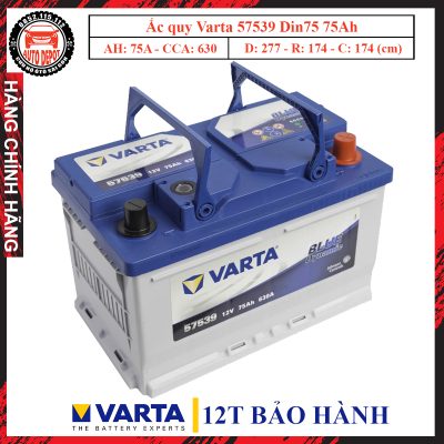 noi ban ac quy varta 57539 din75 75ah chinh hang