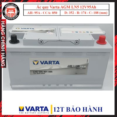 giá bán ắc quy varta agm ssilver ln5 95ah sử dụng cho ô tô bmw mercedes audi porsche nhập từ Đức