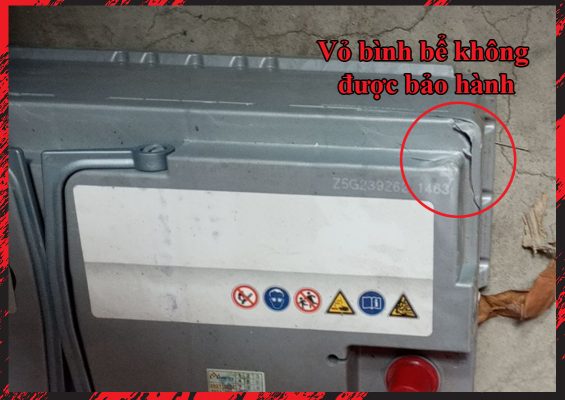 Bình bị bể vỏ không được bảo hành