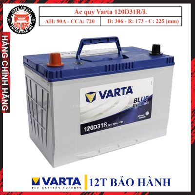 Ắc quy varta 120D31RL 90ah cho ford explorer chính hãng đang được bán tại Auto Depot giá rẻ
